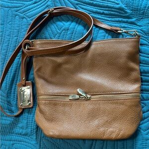 Valentina Tan Leather Shoulder Bag